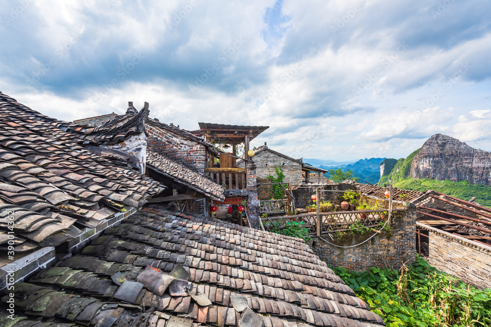 Sunny afternoon scenery of Millennium Yao Village in Liannan County, Qingyuan, Guangdong Sunny afternoon scenery of Millennium Yao Village in Liannan County, Qingyuan, Guangdong