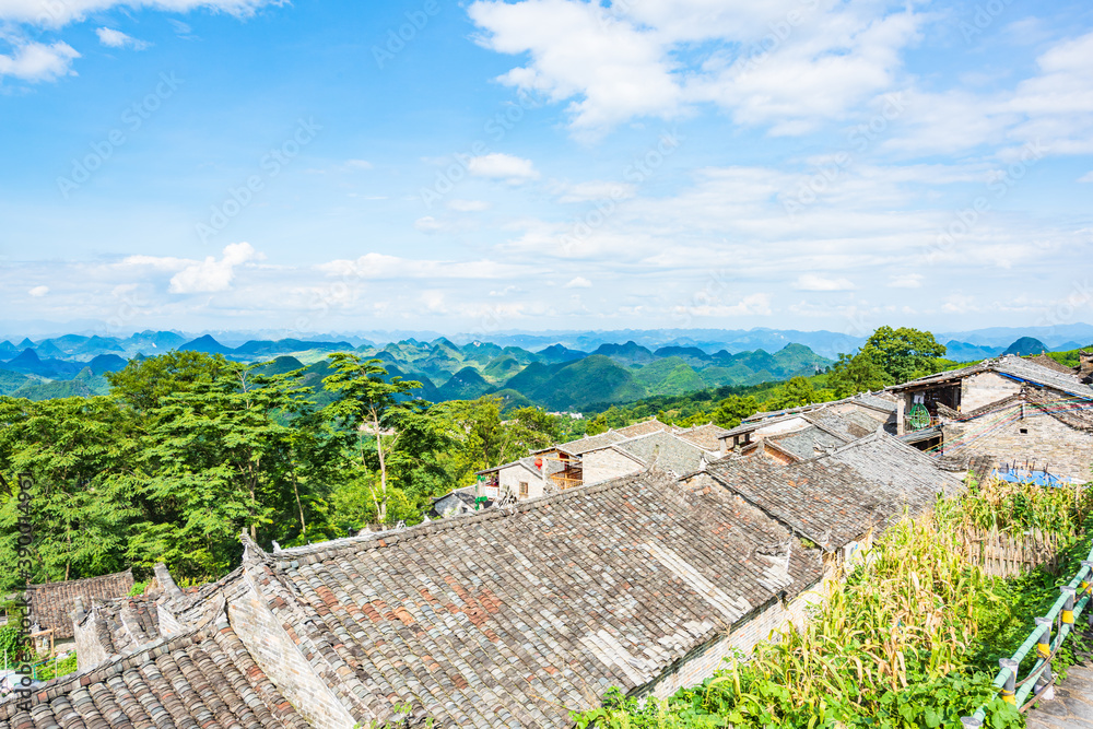 Sunny afternoon scenery of Millennium Yao Village in Liannan County, Qingyuan, Guangdong