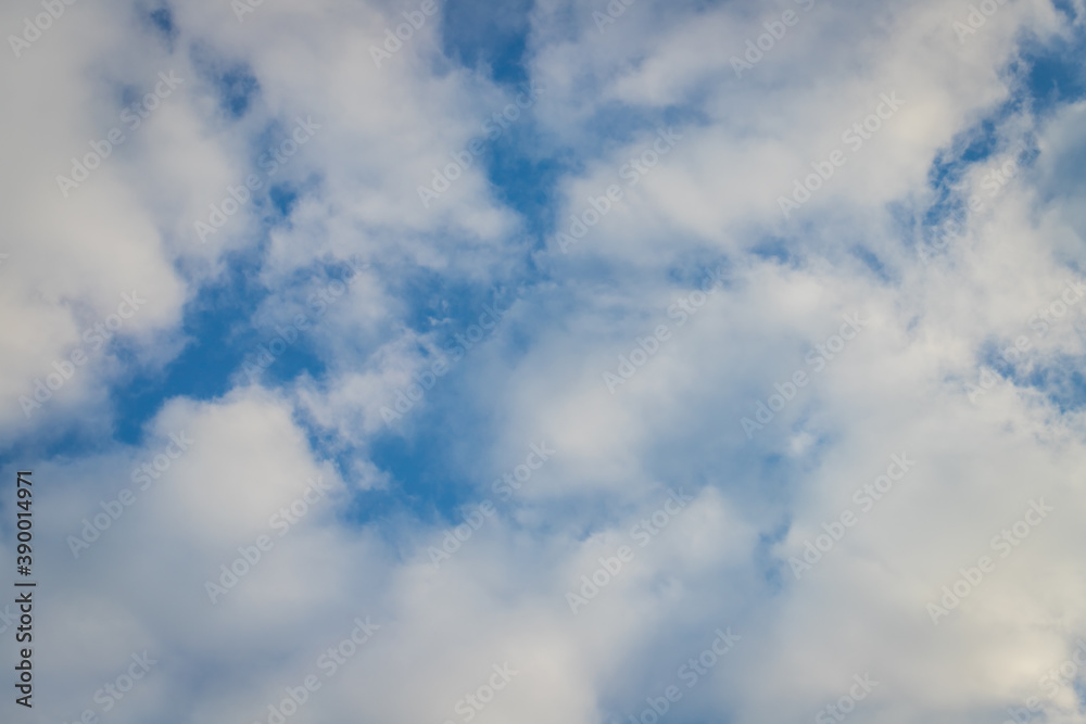 Fototapeta premium Fluffy white clouds nature background