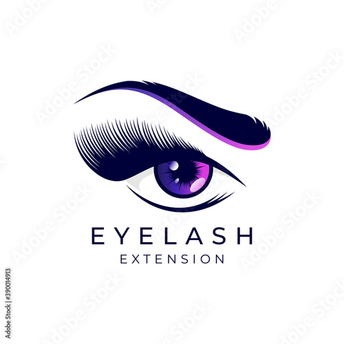 Luxury Beauty Eyelashes Extension Logo Design