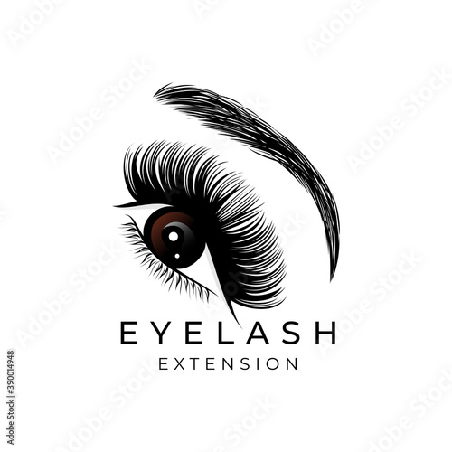 Luxury Beauty Eyelashes Extension Logo Design
