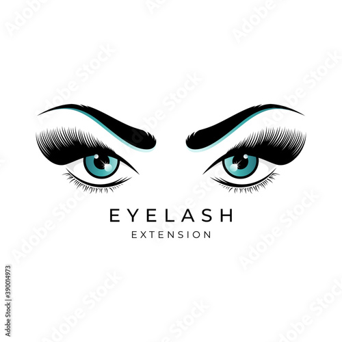 Luxury Beauty Eyelashes Extension Logo Design