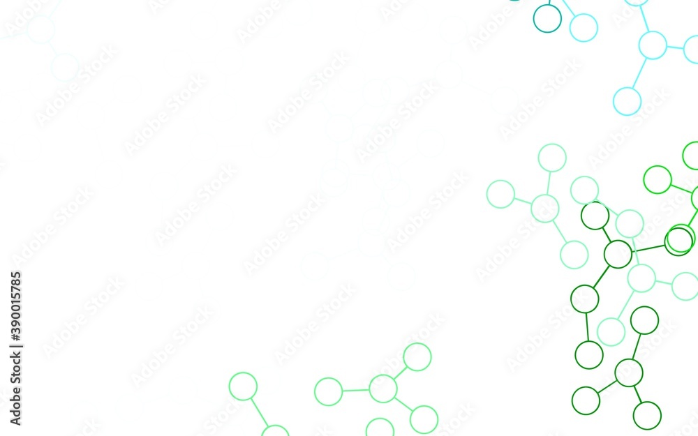 Light Blue, Green vector backdrop with artificial intelligence data.