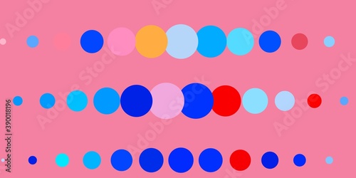 Dark Blue, Red vector pattern with spheres.