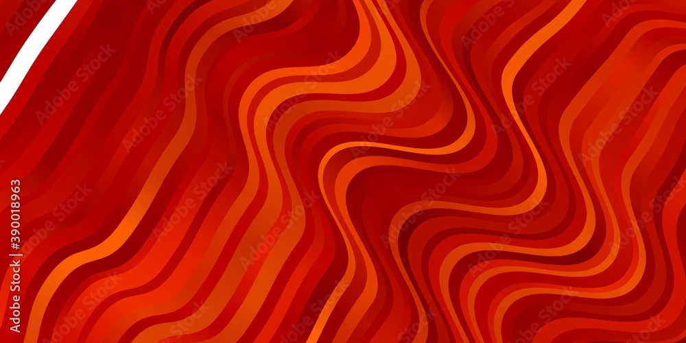 Light Orange vector template with wry lines.