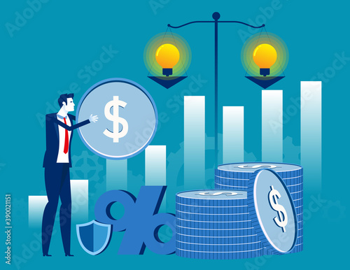 Investment success solution. Business consulting development concept