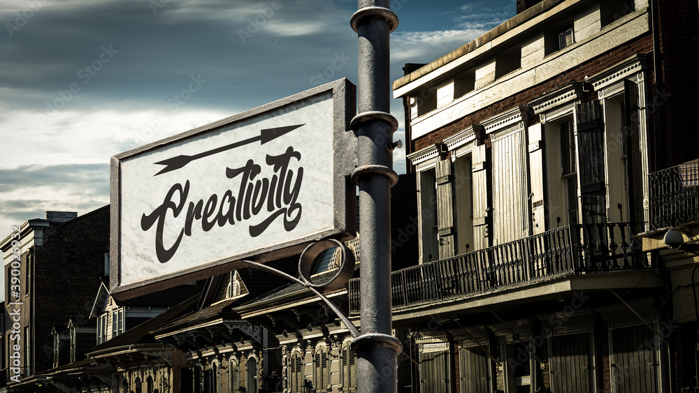 Fototapeta premium Street Sign to Creativity