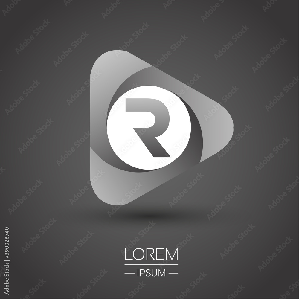 R letter logo in the triangle shape, font icon, Vector design template elements for your Business or company identity. R letter logo in the triangle shape, font icon, Vector design template elements for your Business or company identity.