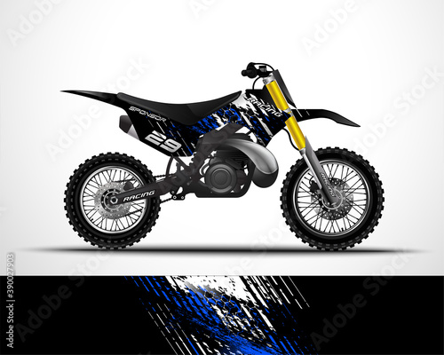 Motorcycle, Motocross wrap decal and vinyl sticker design.