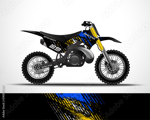 Motorcycle, Motocross wrap decal and vinyl sticker design.