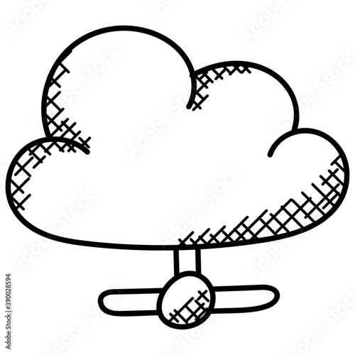 
Cloud computing network sharing icon
