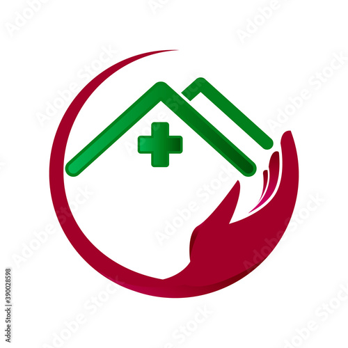 Home care vector emblem sign symbo