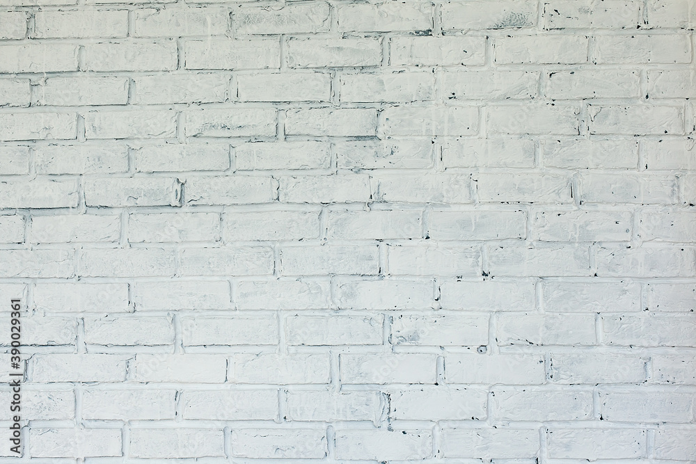 Obraz premium White brick wall for background or texture.