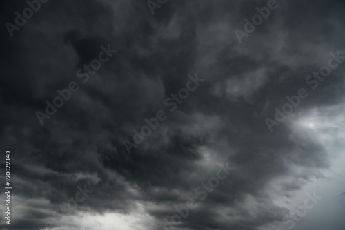 dark storm clouds with background,Dark clouds before a thunder-storm.