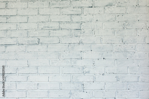 White brick wall for background or texture.