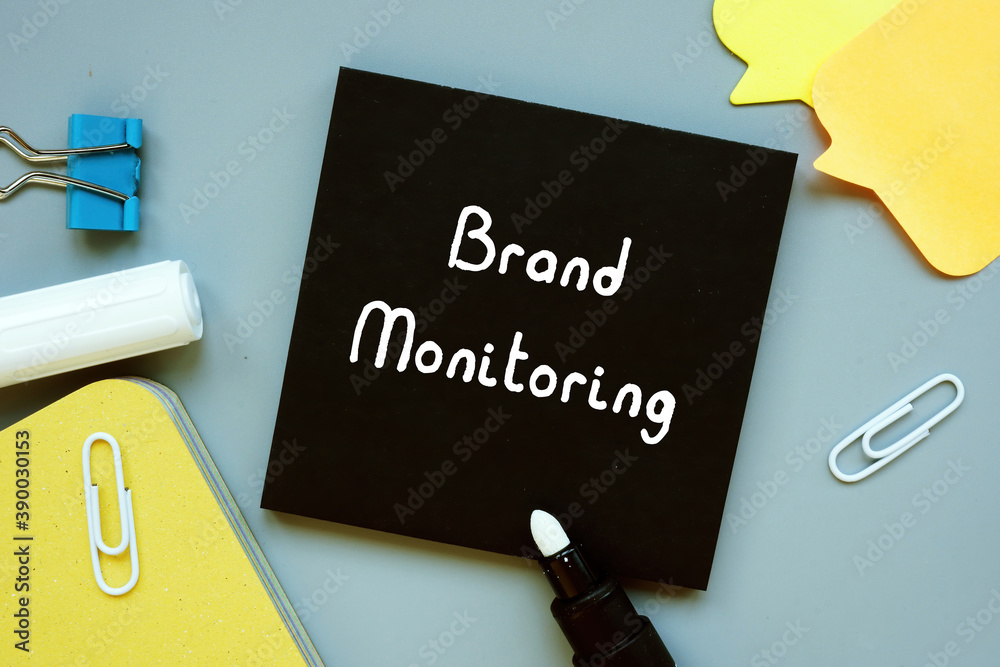Φωτογραφία Financial concept meaning Brand Monitoring with inscription on the piece of paper