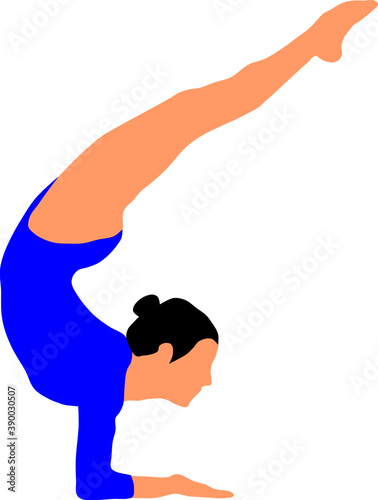 vector silhouette of a gymnast