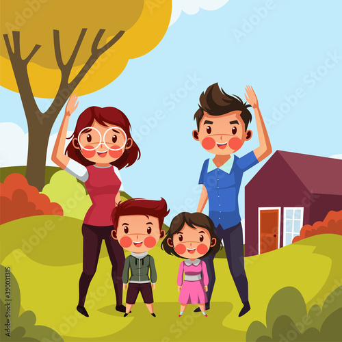 happy family survived the covid-19 virus