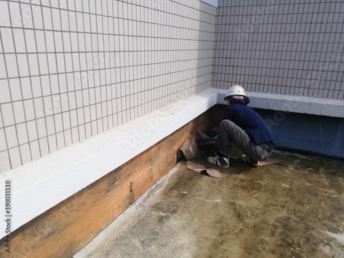 Naklejka 防水工事 下地施工状況