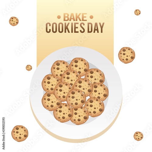 Bake Cookies Day Vector Illustration. Suitable for greeting card poster and banner