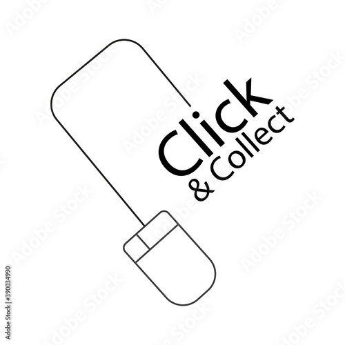 Click and Collect and home delivery internet shopping concept to beat lockdown 2.0