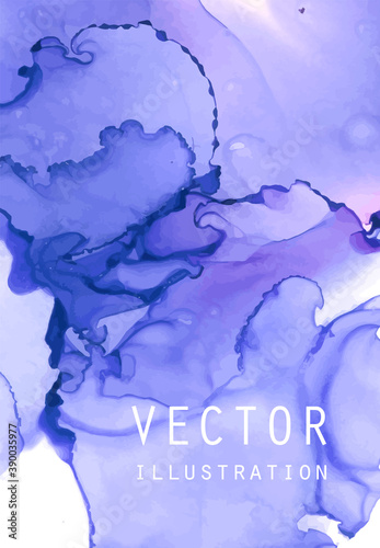 Alcohol ink vector texture. Fluid ink abstract background.