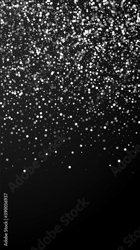Random white dots Christmas background. Subtle fly