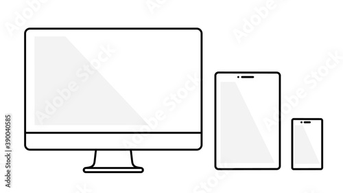 Desktop PC, tablet and mobile phone