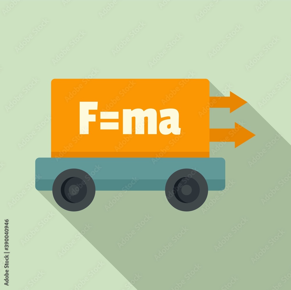 Newton force icon. Flat illustration of Newton force vector icon for web design