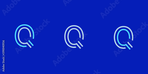 Letter QQ Logo Inspiration, initial logo design stock illustration.