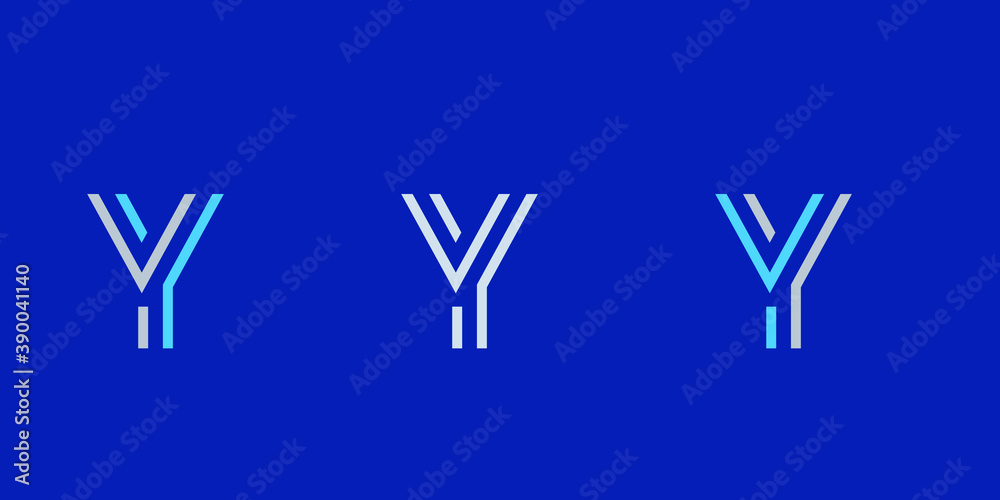 Letter YY Logo Inspiration, initial logo design stock illustration. Letter YY Logo Inspiration, initial logo design stock illustration.