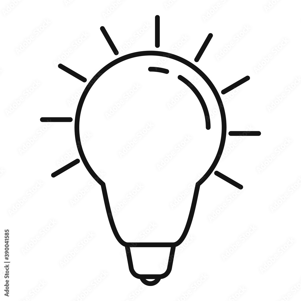 Newton idea bulb icon. Outline newton idea bulb vector icon for web design isolated on white background Newton idea bulb icon. Outline newton idea bulb vector icon for web design isolated on white background