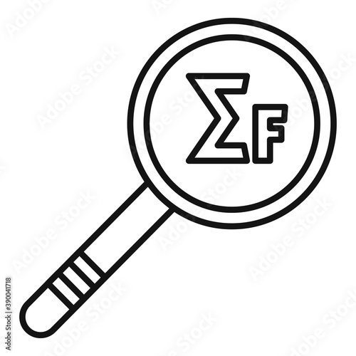 Newton force magnifier icon. Outline newton force magnifier vector icon for web design isolated on white background