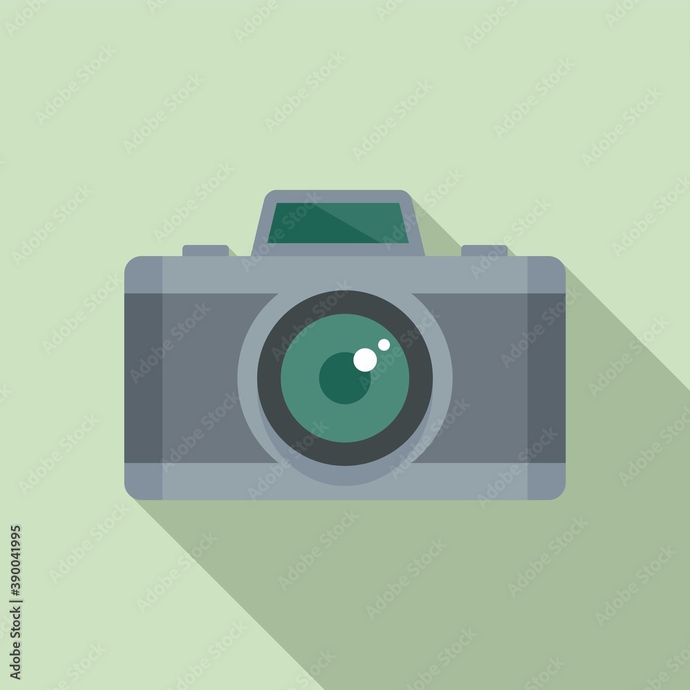 French photo camera icon. Flat illustration of french photo camera vector icon for web design