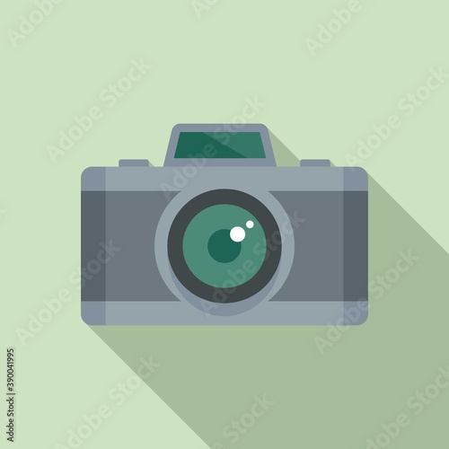 French photo camera icon. Flat illustration of french photo camera vector icon for web design