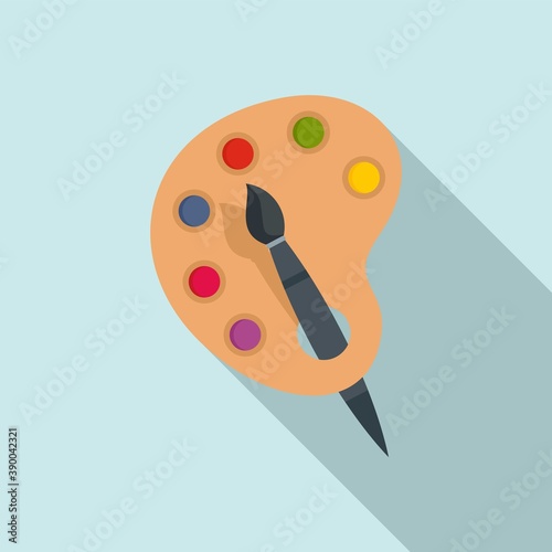 French color palette icon. Flat illustration of french color palette vector icon for web design
