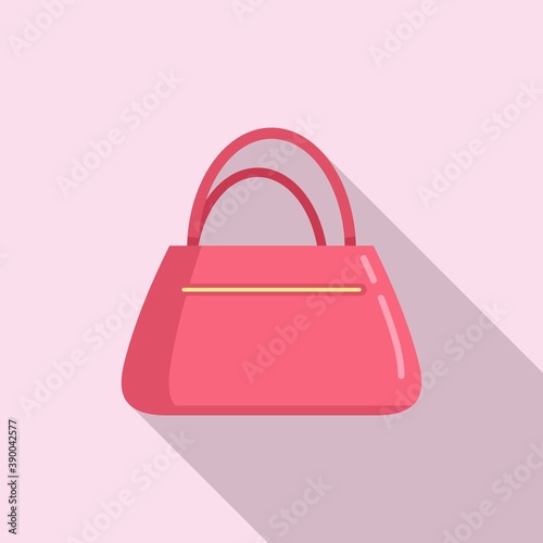 French woman bag icon. Flat illustration of french woman bag vector icon for web design