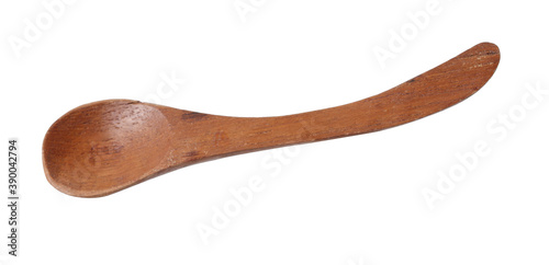 wooden salad spoons on white background