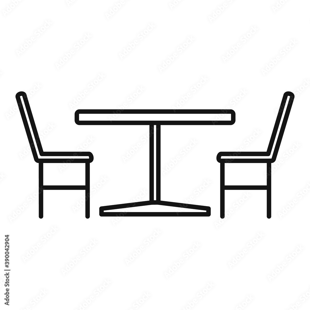 France street cafe furniture icon. Outline france street cafe furniture vector icon for web design isolated on white background France street cafe furniture icon. Outline france street cafe furniture vector icon for web design isolated on white background