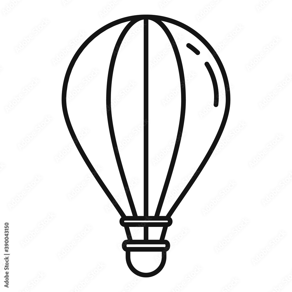 French air balloon icon. Outline french air balloon vector icon for web design isolated on white background