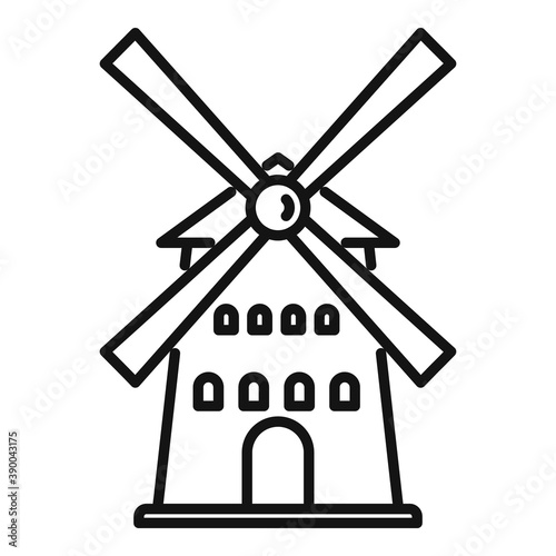 Quadro su tela French windmill icon