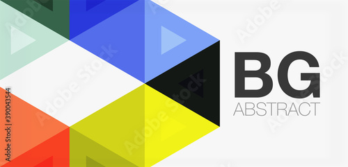 Mosaic triangle pattern abstract background for cover, banner, flyer and poster and other template