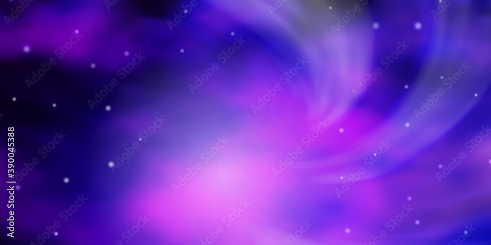 Dark Purple, Pink vector layout with bright stars. Dark Purple, Pink vector layout with bright stars.