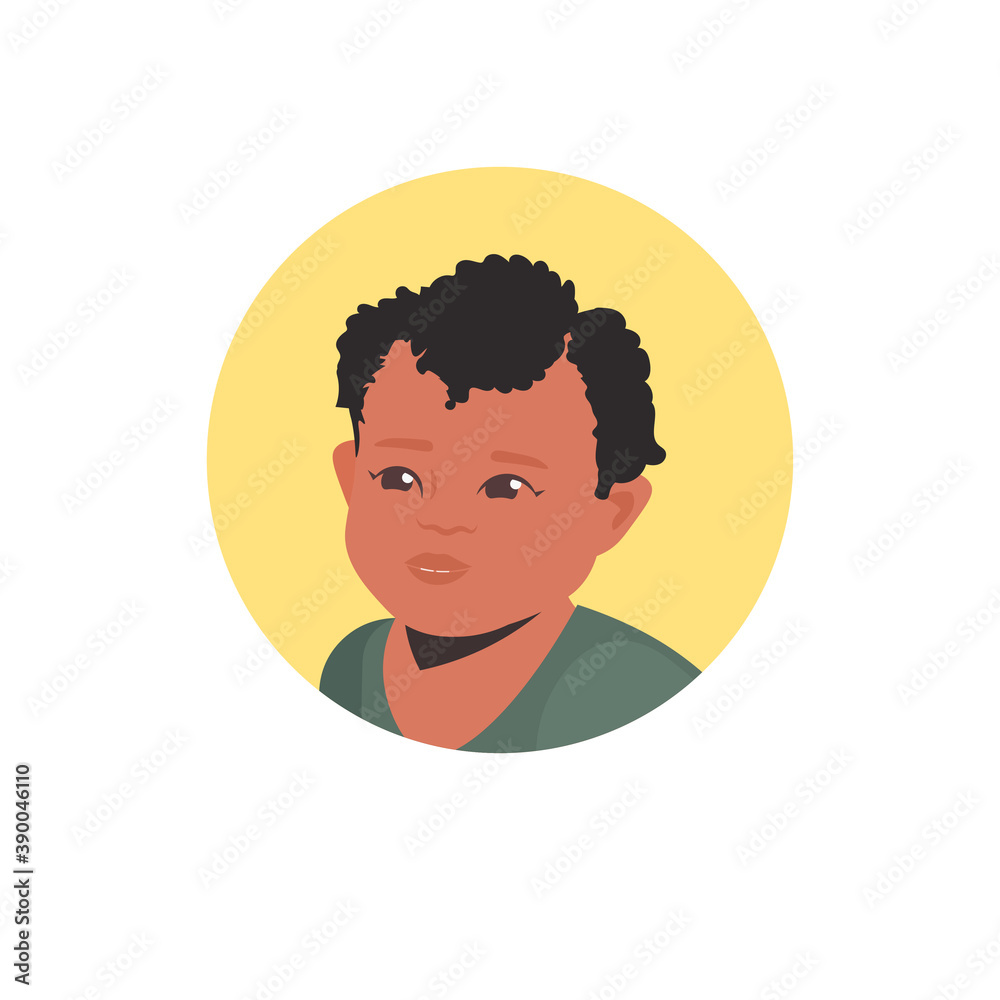 african american boy face avatar little child male cartoon character portrait vector illustration african american boy face avatar little child male cartoon character portrait vector illustration