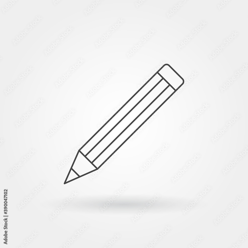 pencil single isolated icon with modern line or outline style pencil single isolated icon with modern line or outline style