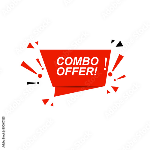 Combo offer sign. Vector