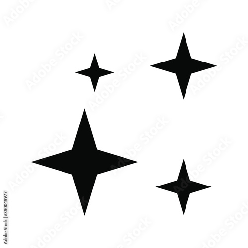 Shine icon, Clean star icon on white background