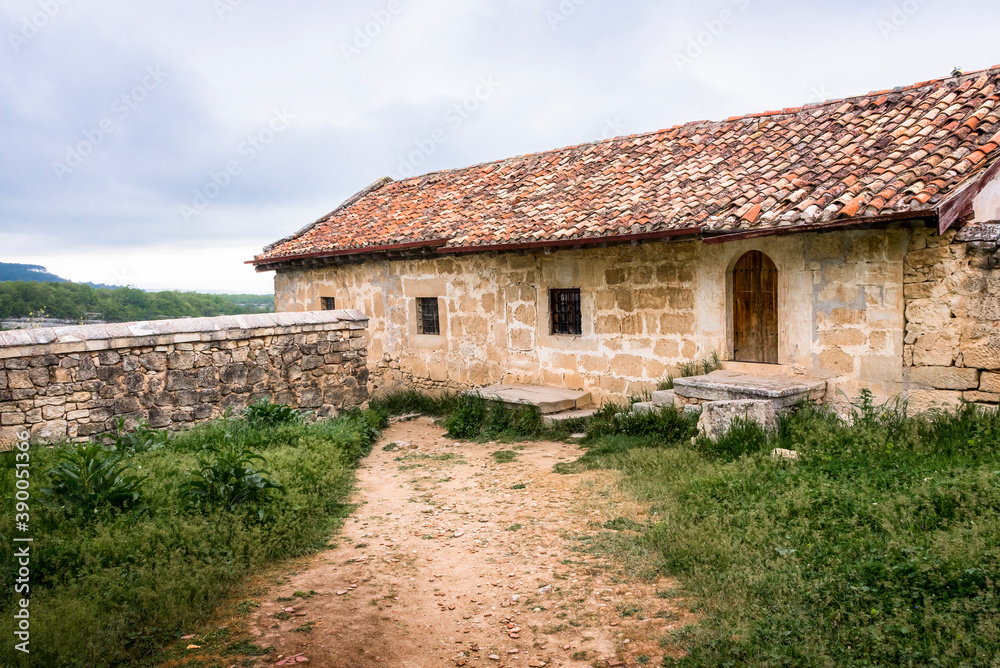 Medieval building in the famous ancient city-fortress of Chufut-Kale (