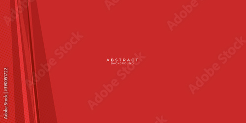 Abstract lines pattern geometric technology on red gradients background with halftone. Vector illustration