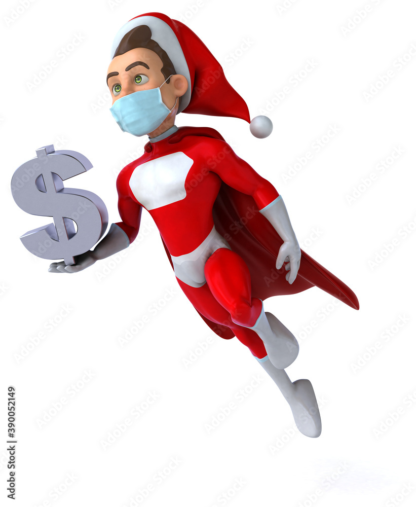 Fun super Santa Claus with a mask Fun super Santa Claus with a mask